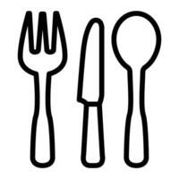 Cutlery Line Icon Design vector