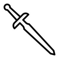 Sword Line Icon Design vector