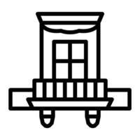 Balcony Line Icon Design vector
