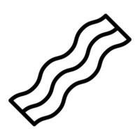 Bacon Strip Line Icon Design vector