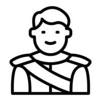 Prince Line Icon Design vector
