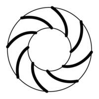 Simit Line Icon Design vector