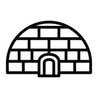 Igloo Line Icon Design vector