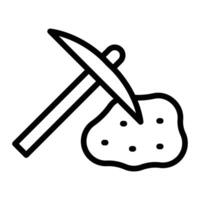 Mining Line Icon Design vector