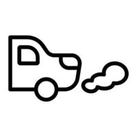 Car Pollution Line Icon Design vector