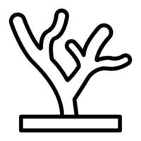 Coral Reef Line Icon Design vector