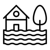 Flood Line Icon Design vector
