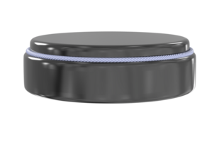 a black container with a lid on a transparent background png