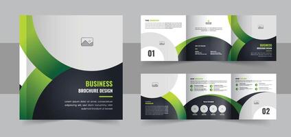 Square trifold brochure company booklet template Layout design vector
