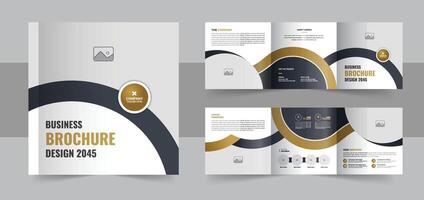 Business square trifold brochure layout, poster template design or modern square tri fold brochure template layout vector