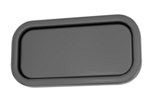 a black rectangular plate on a transparent background png
