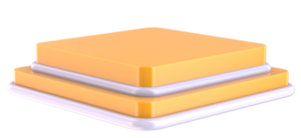 a stack of three yellow boxes on a transparent background png