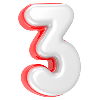 Number Three PNGs for Free Download