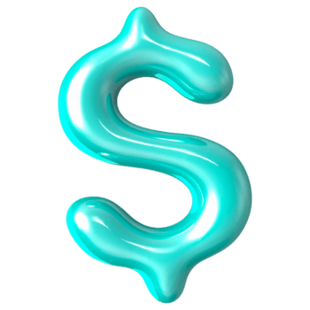 renderização 3d dólar png