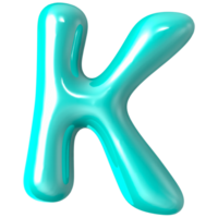 Font K 3D Render png