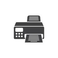 Printer icon in flat style. Office machine illustration on isolated background. Printout sign business concept. vector
