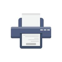 Printer icon in flat style. Office machine illustration on isolated background. Printout sign business concept. vector