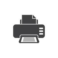 Printer icon in flat style. Office machine illustration on isolated background. Printout sign business concept. vector
