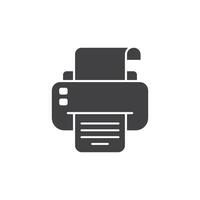 Printer icon in flat style. Office machine illustration on isolated background. Printout sign business concept. vector