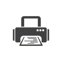 Printer icon in flat style. Office machine illustration on isolated background. Printout sign business concept. vector
