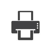 Printer icon in flat style. Office machine illustration on isolated background. Printout sign business concept. vector