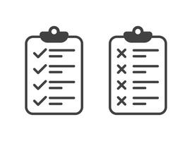 Clipboard with checklist icon in flat style. Planning and organization of work illustration on isolated background. Document sign business concept. vector