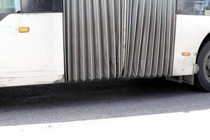 Body parts of a city bus close-up. photo