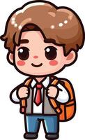Back to School day student charachter for a also design vector