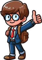 Back to School day student charachter for a also design vector