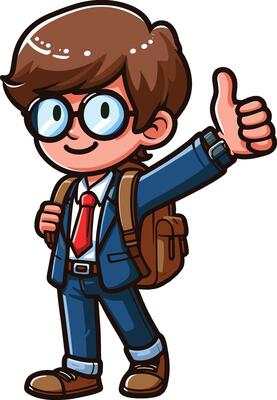 Back to School day student charachter for a also design