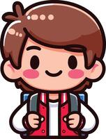 Back to School day student charachter for a also design vector