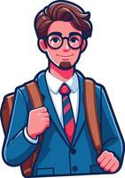 Back to School day student charachter for a also design vector