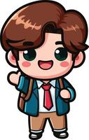 Back to School day student charachter for a also design vector