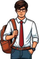 Back to School day student charachter for a also design vector