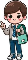 Back to School day student charachter for a also design vector