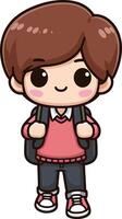 Back to School day student charachter for a also design vector