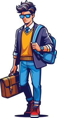 Back to School day student charachter for a also design