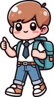 Back to School day student charachter for a also design vector