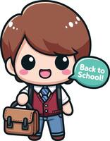 Back to School day student charachter for a also design vector