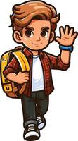 Back to School day student charachter for a also design vector