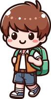 Back to School day student charachter for a also design vector