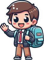 Back to School day student charachter for a also design vector