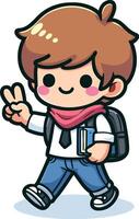Back to School day student charachter for a also design vector