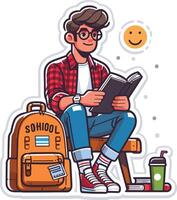 Back to School day student charachter for a also design vector