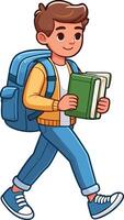 Back to School day student charachter for a also design vector