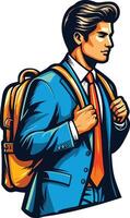 Back to School day student charachter for a also design vector