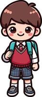 Back to School day student charachter for a also design vector