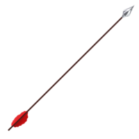A long arrow with a red tip is shown on a transparent background png