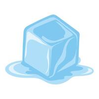 Ice cube isolated on white background. Ice cube illustration. Ice cube icon vector