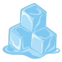 Ice cubes on a white background. illustration of ice cubes. vector